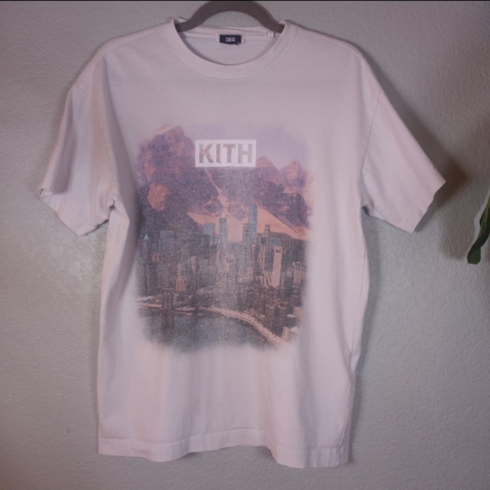 Kith Lake Moraine Rare Distressed Thrashed Faded Streetwear White T Shirt XS Men